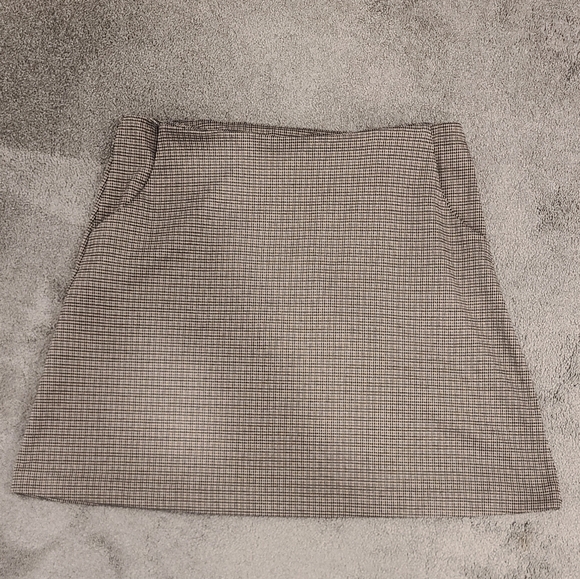 ICHI Mini Houndstooth Print Skirt - Picture 1 of 5